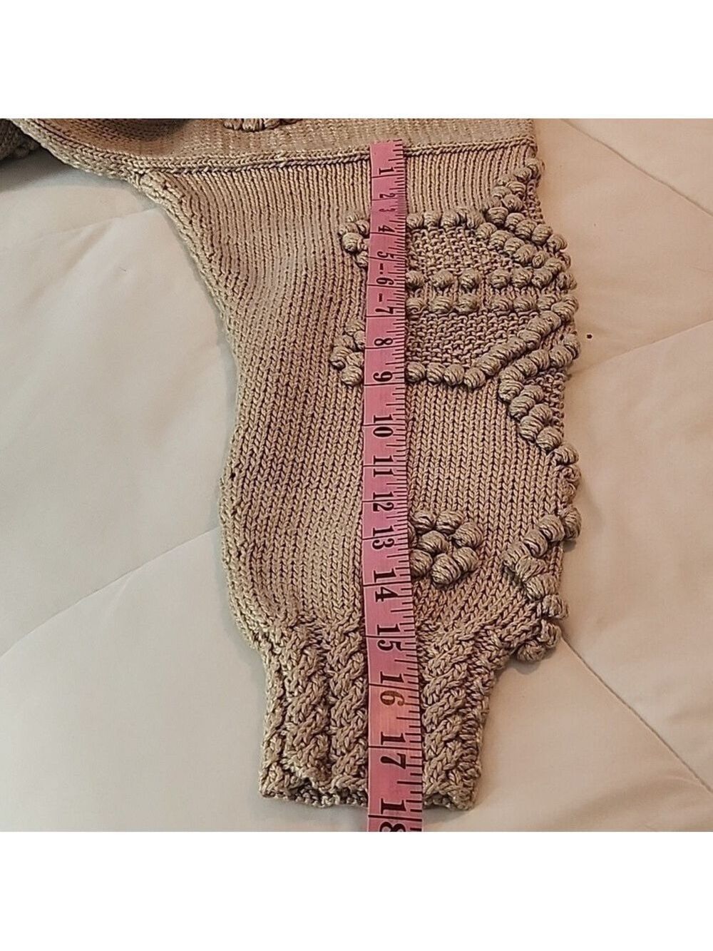 SWEATER BY CELTIC KNITS HAND KNITTED 100% PIMA COTTON LADIES  LARGE - Picture 7 of 8
